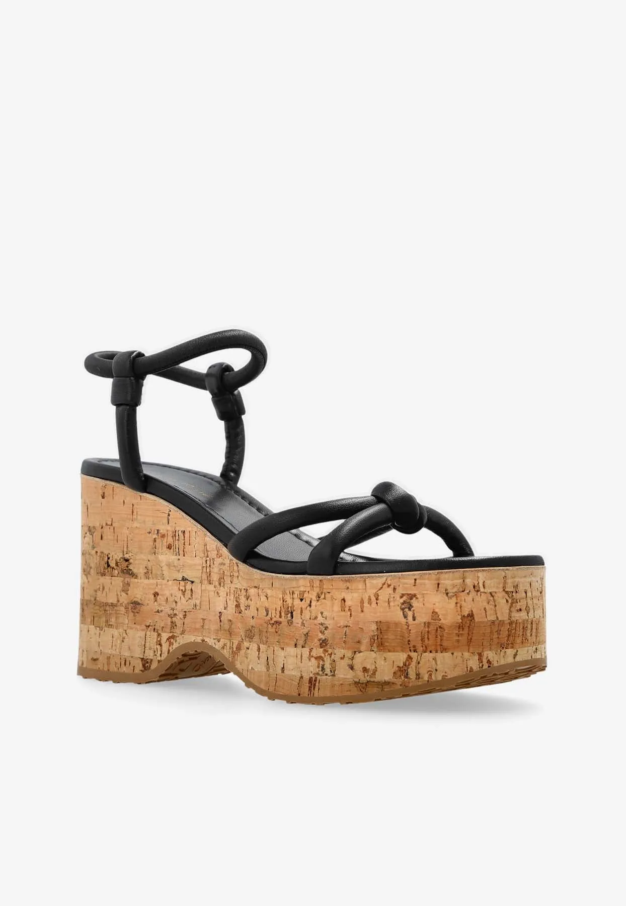 45 Knot Leather Wedge Sandals