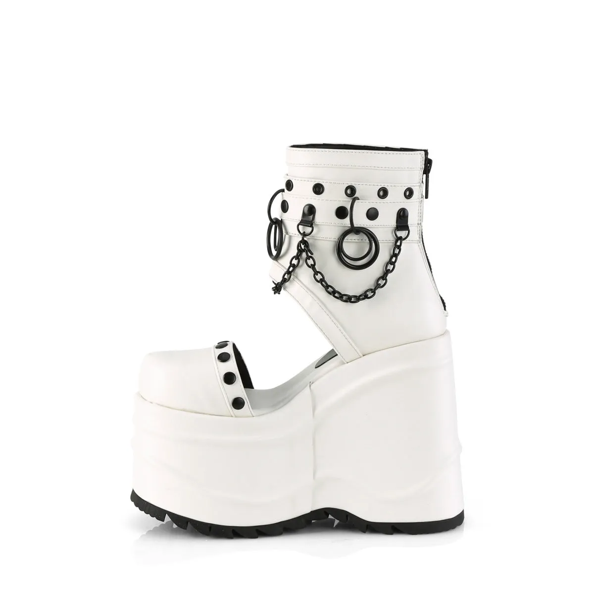 6 Inch Wedge Platform WAVE-22 White