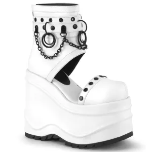 6 Inch Wedge Platform WAVE-22 White