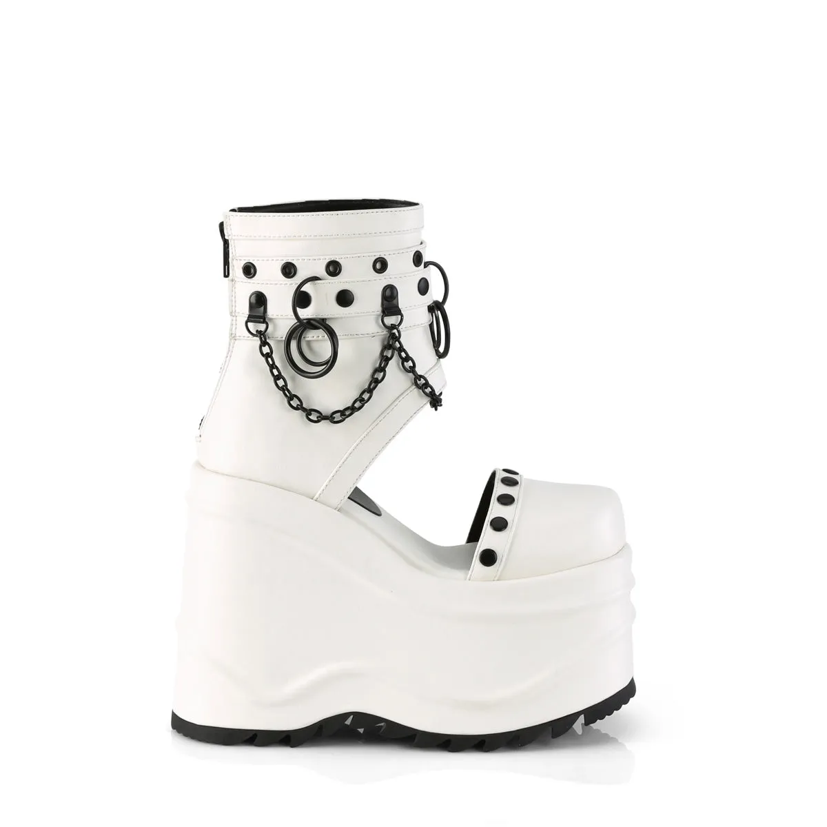 6 Inch Wedge Platform WAVE-22 White