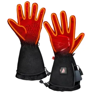 ActionHeat 5V Men's Slim Fit Fleece Heated Gloves, Black, M