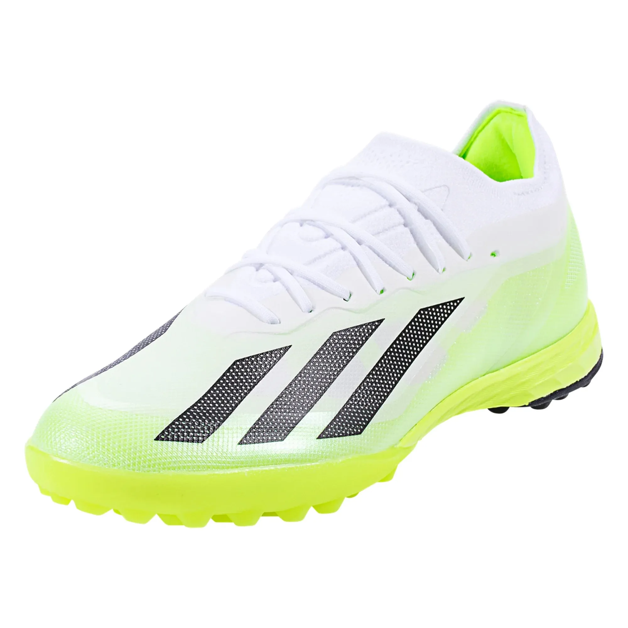 adidas X CrazyFast.1 TF Turf Soccer Cleat White/Core Black/Lucid Lemon