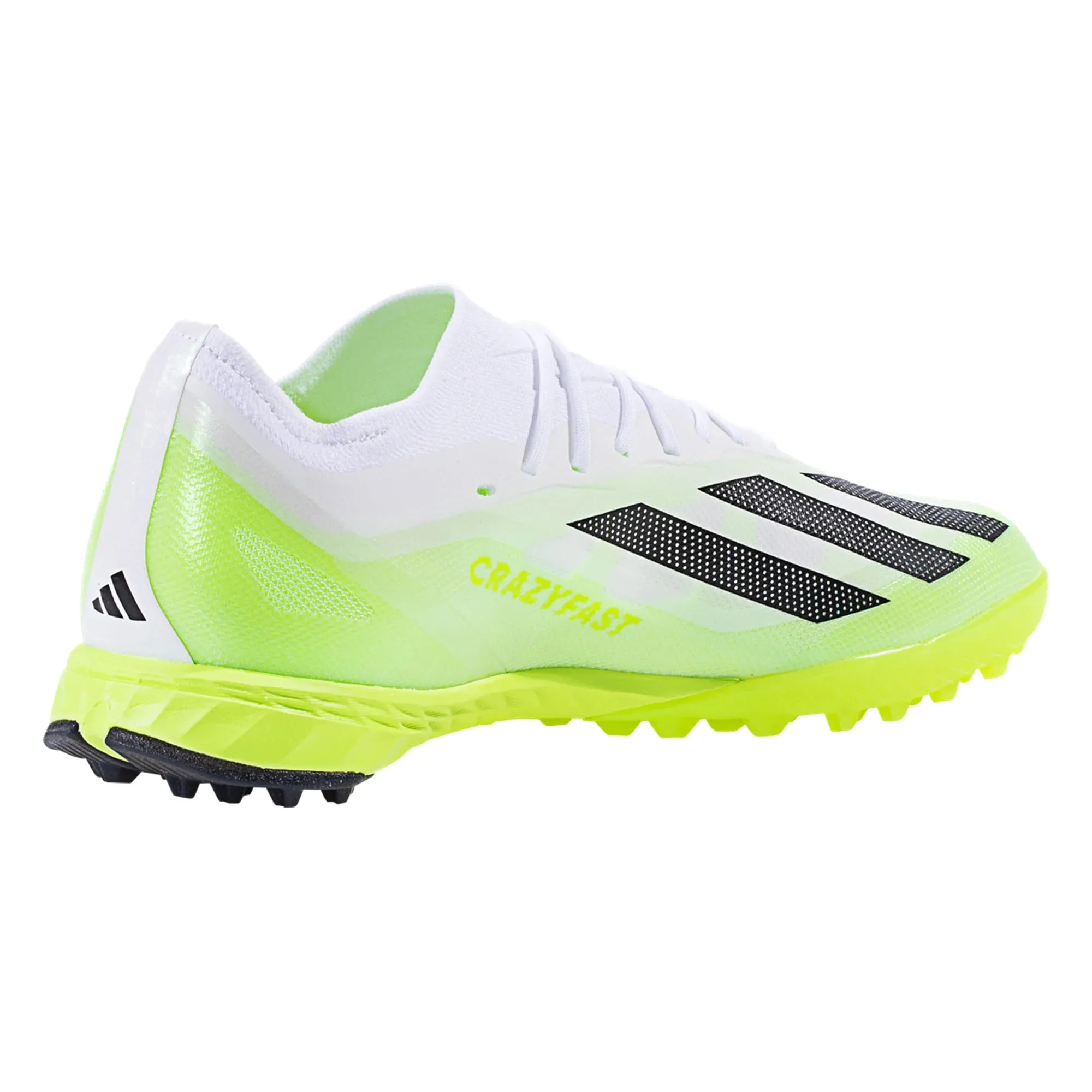 adidas X CrazyFast.1 TF Turf Soccer Cleat White/Core Black/Lucid Lemon