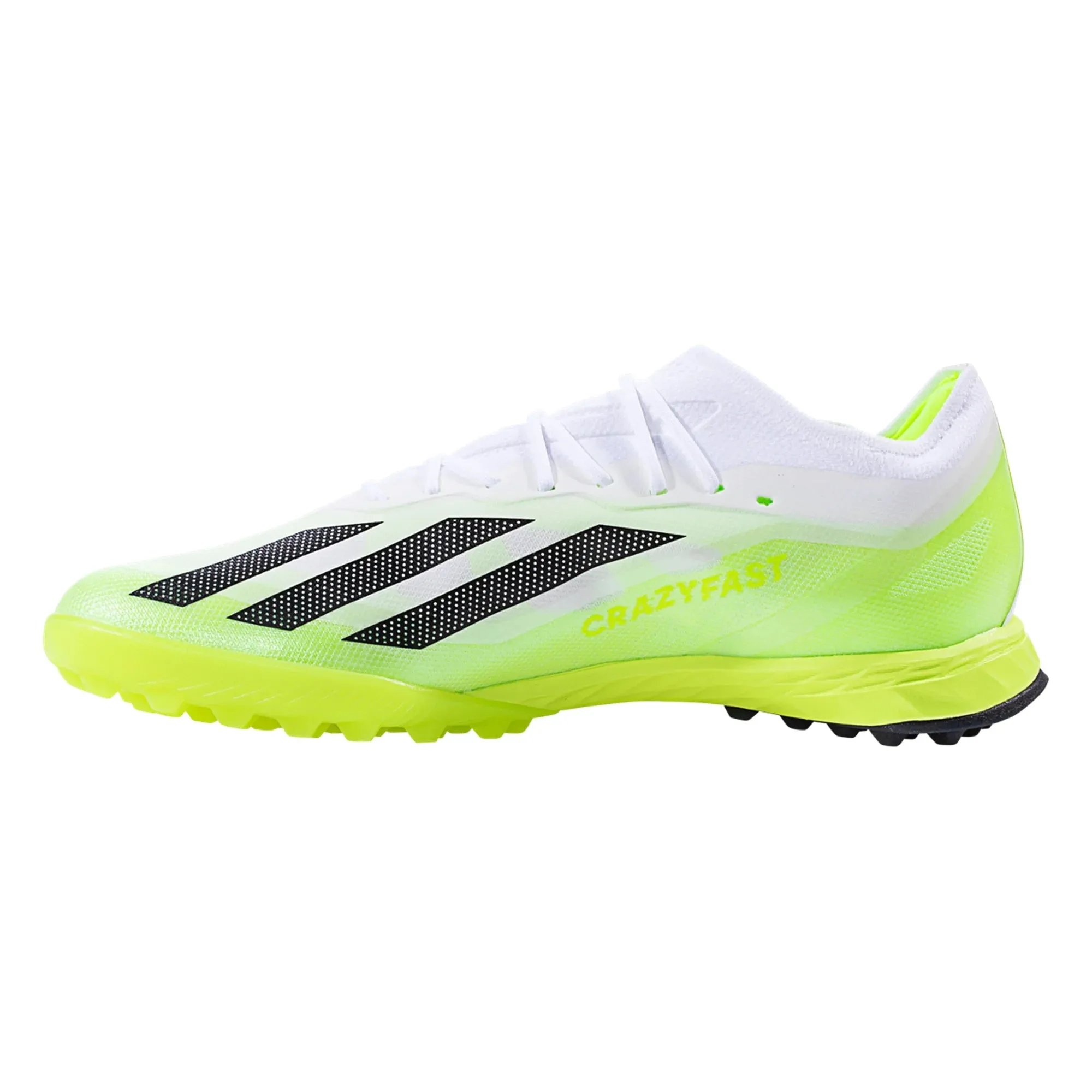 adidas X CrazyFast.1 TF Turf Soccer Cleat White/Core Black/Lucid Lemon