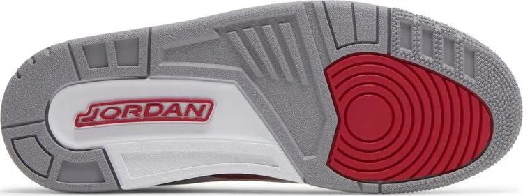 Air Jordan 3 Retro Cardinal Red, white