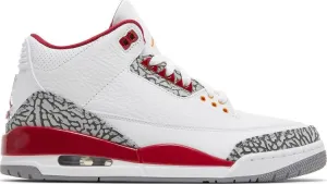 Air Jordan 3 Retro Cardinal Red, white
