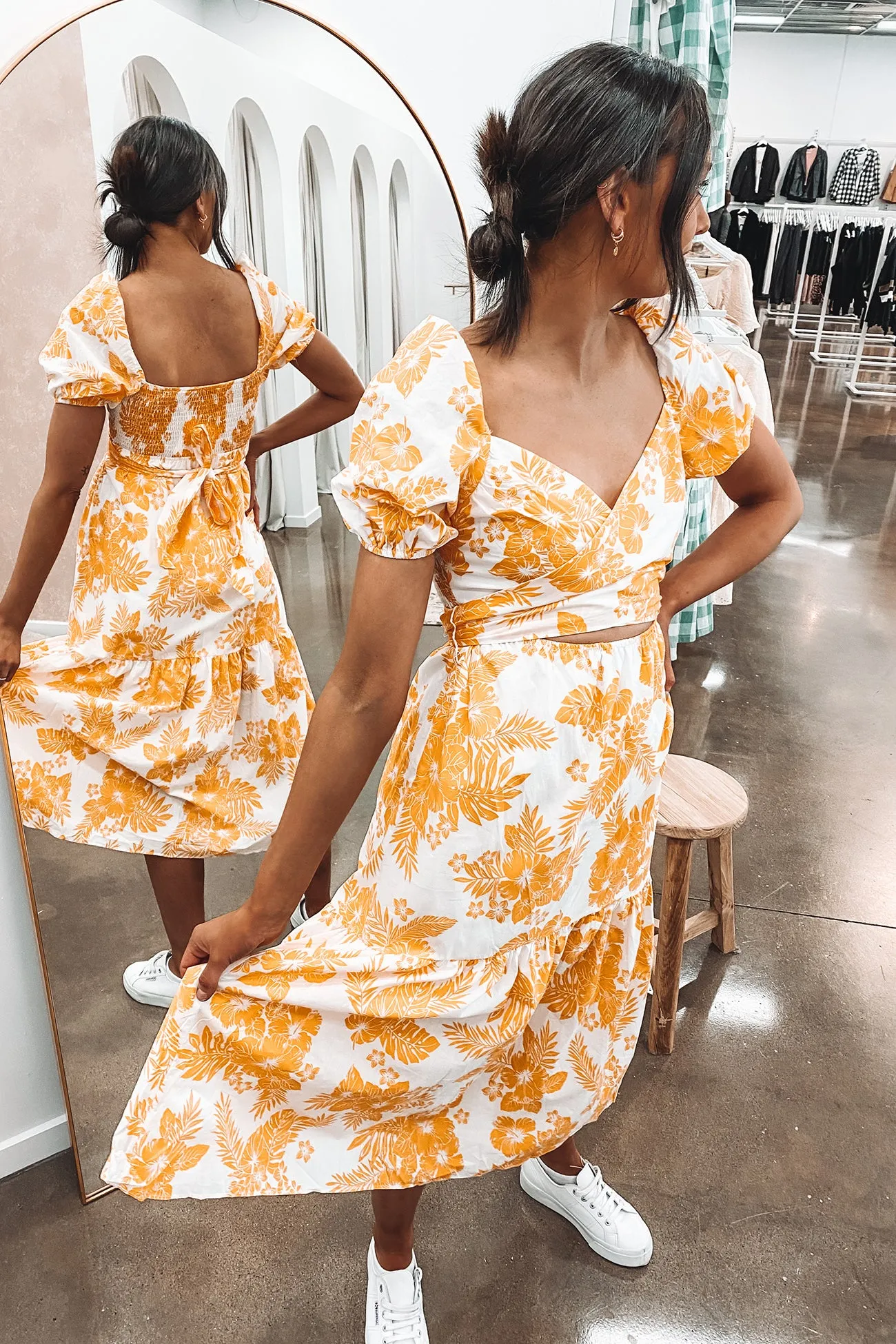 Alexa Midi Dress Yellow
