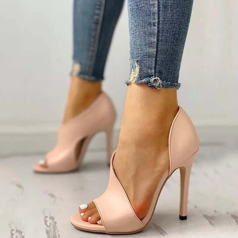 Amozae---Summer Shoes   New women's Sandals Fashion Open Toe High Heel Sandals Rome   Casual Thin Heel Sandals