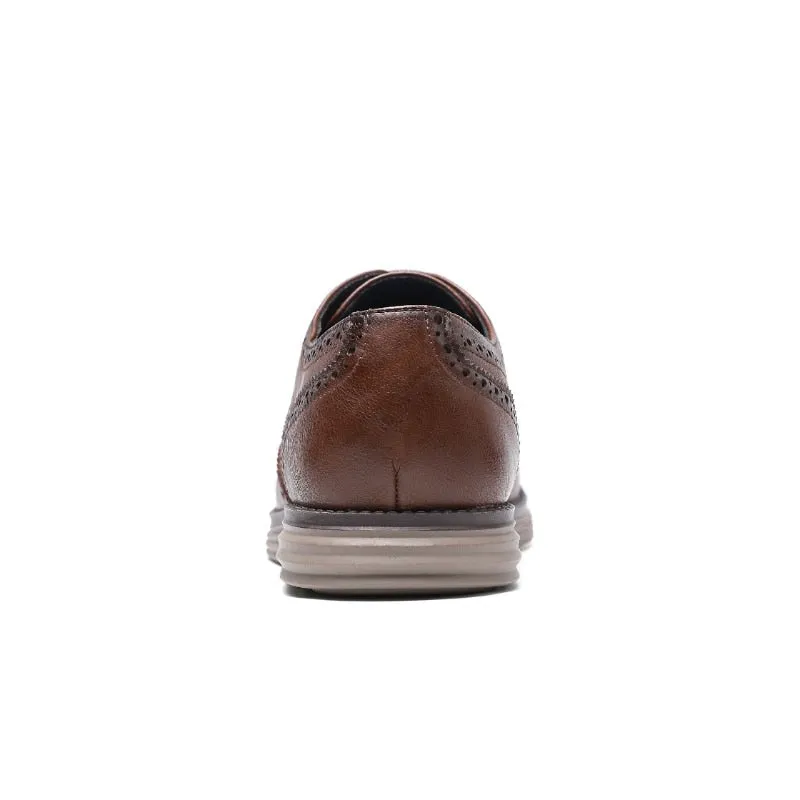 Angelo Ricci™ Genuine Leather Smart Business Brogue Dress Shoes