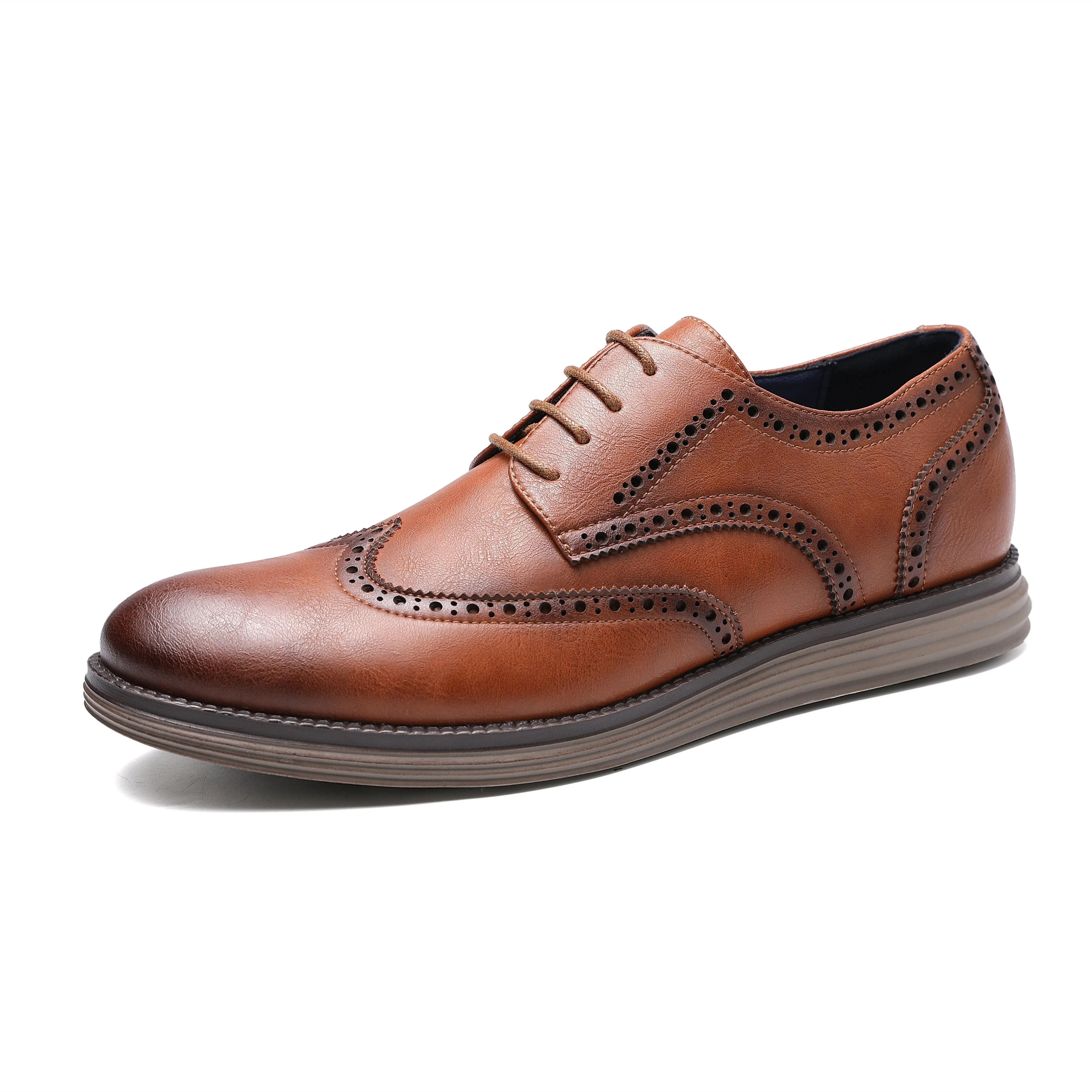 Angelo Ricci™ Genuine Leather Smart Business Brogue Dress Shoes