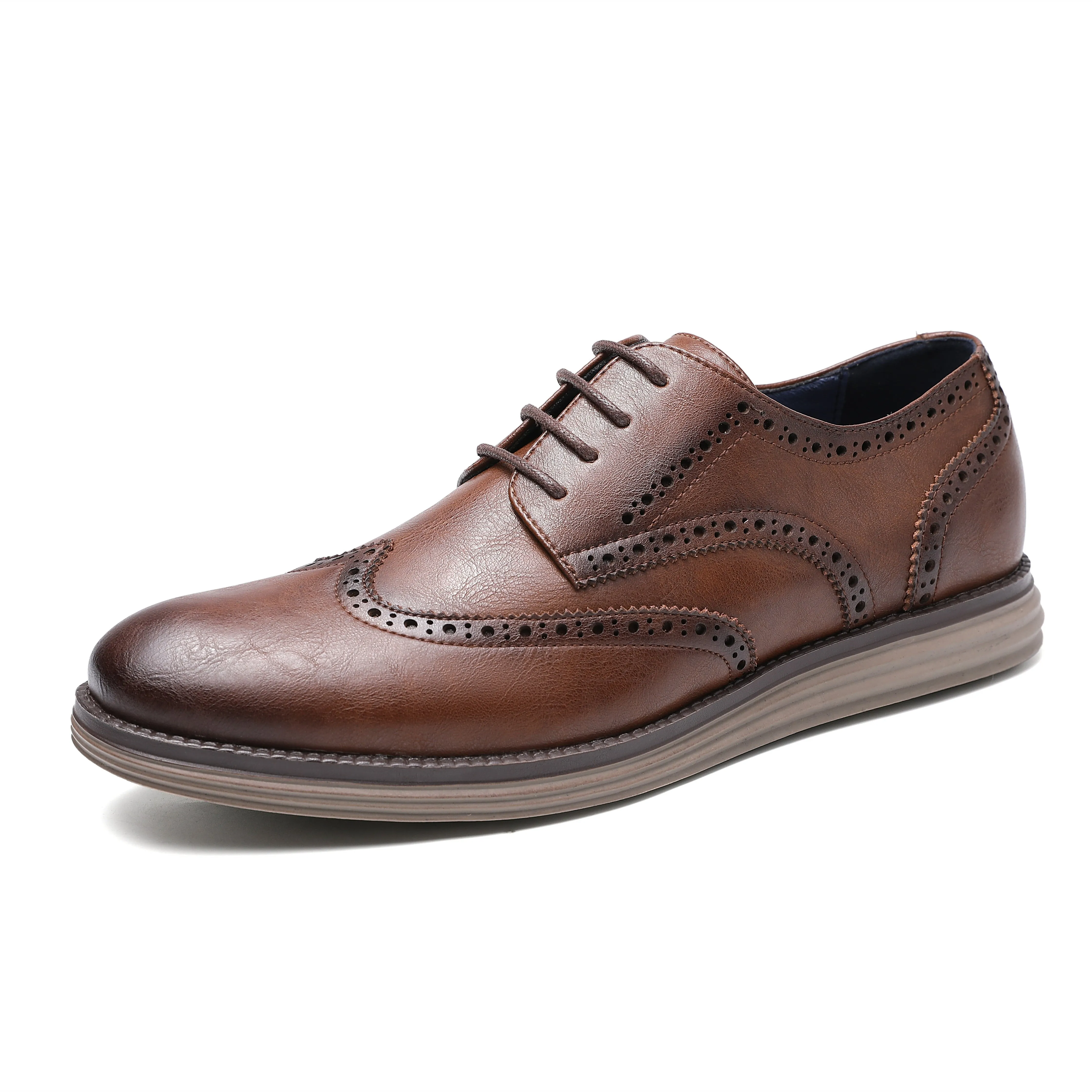 Angelo Ricci™ Genuine Leather Smart Business Brogue Dress Shoes