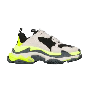 Balenciaga Wmns Triple S Trainer 'Grey Yellow Fluo' Sneakers, Gray