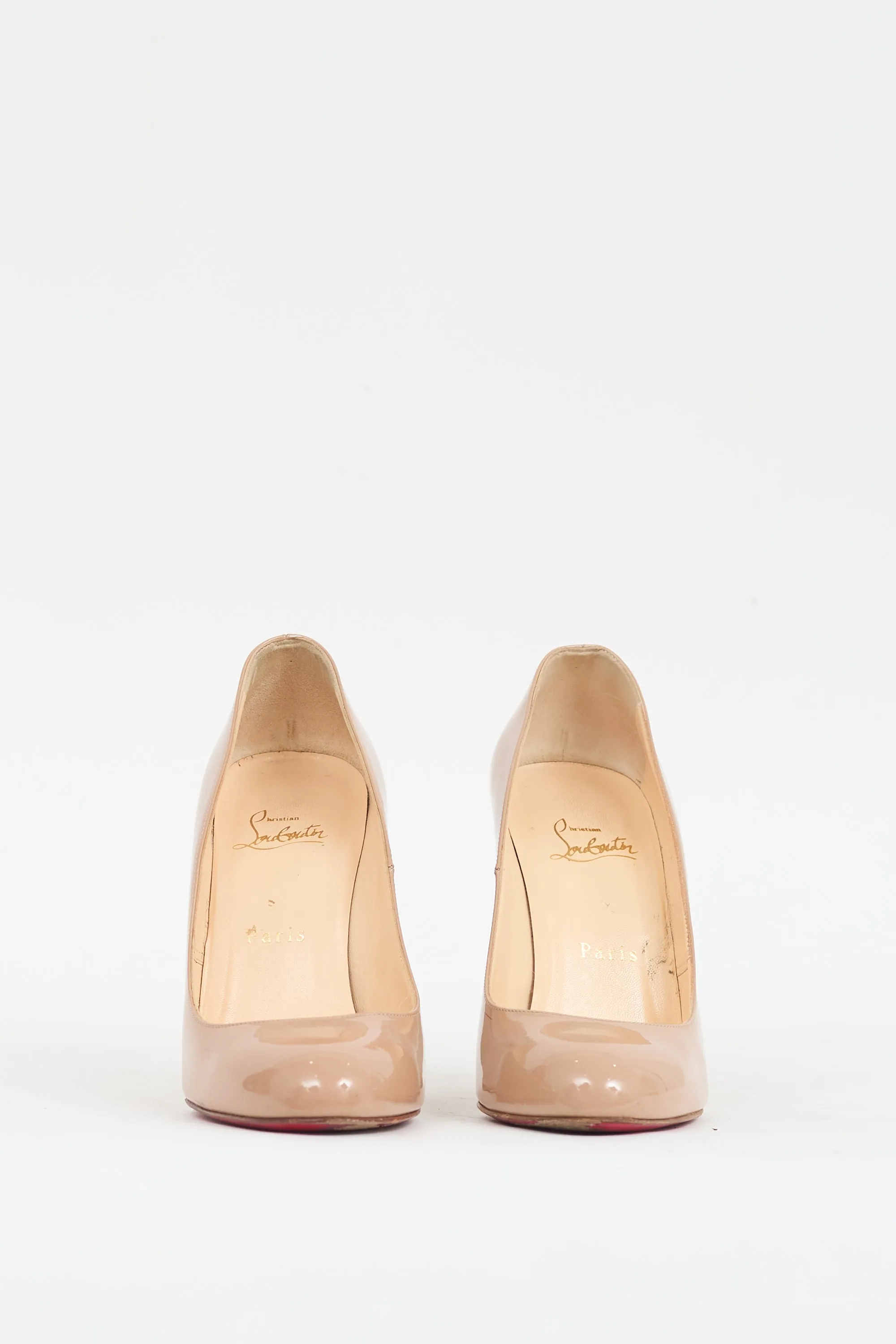 Beige Patent Ron Ron Zeppa Wedge Heel