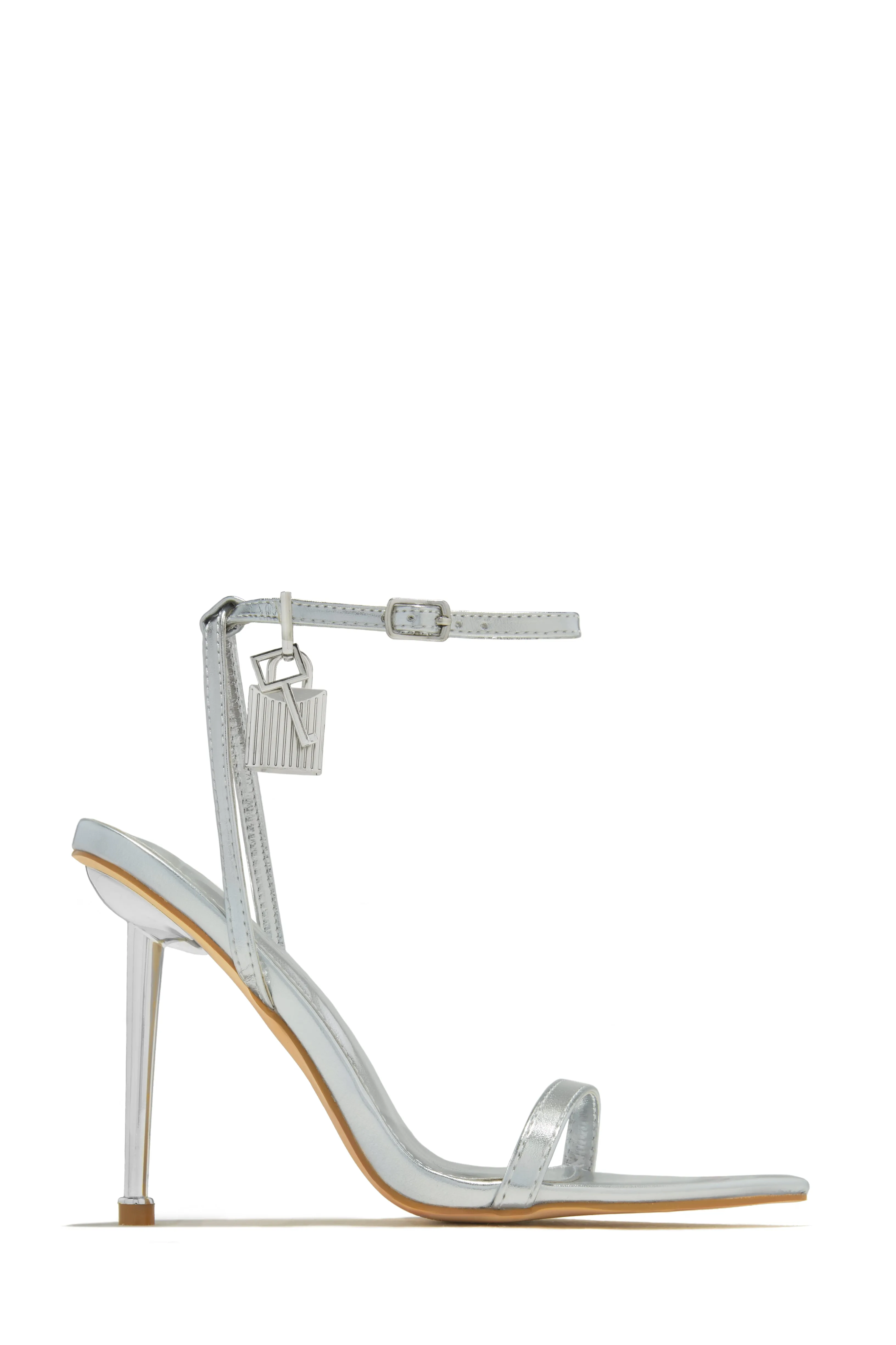 Bella Lock & Key High Heels - Pink