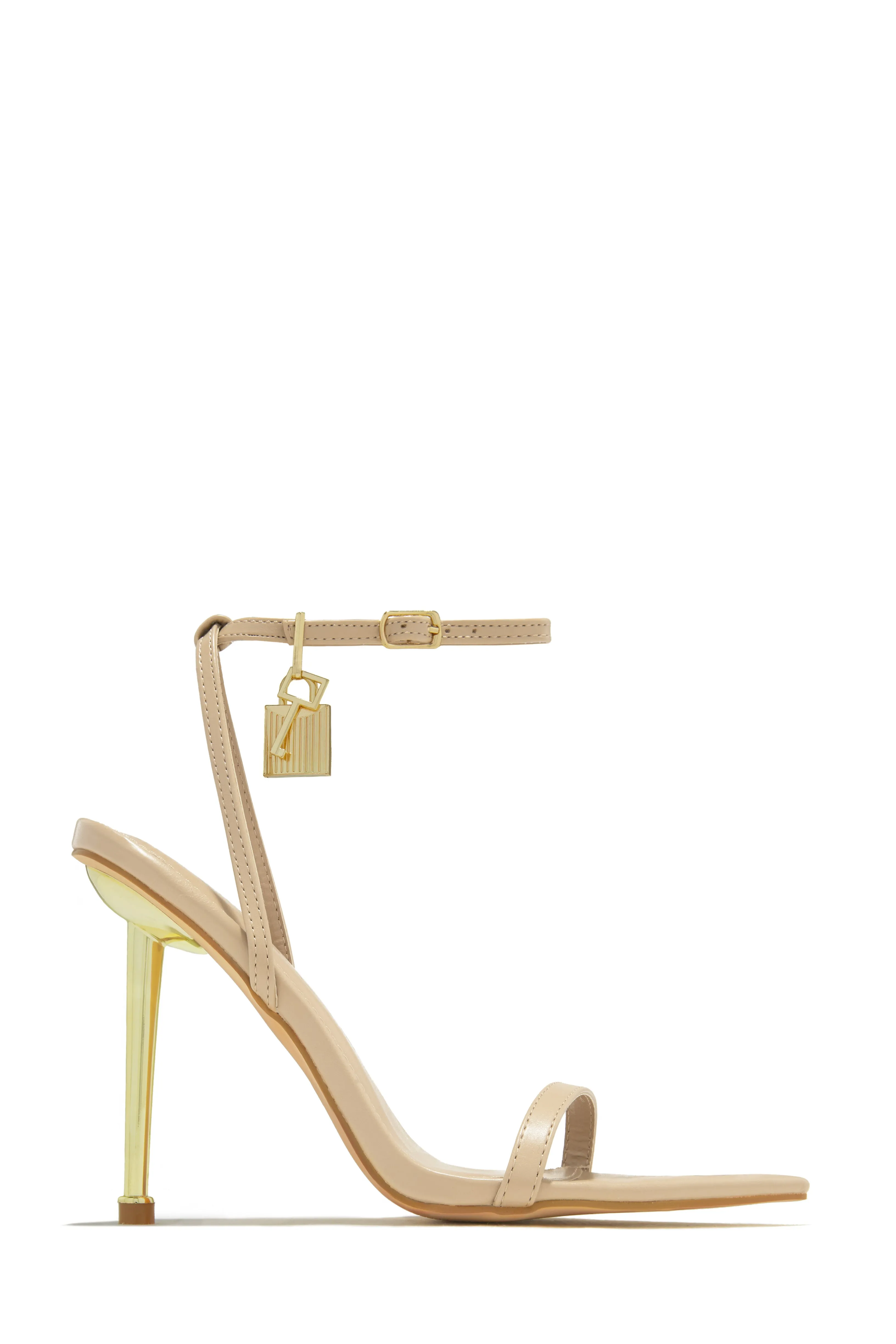Bella Lock & Key High Heels - Pink