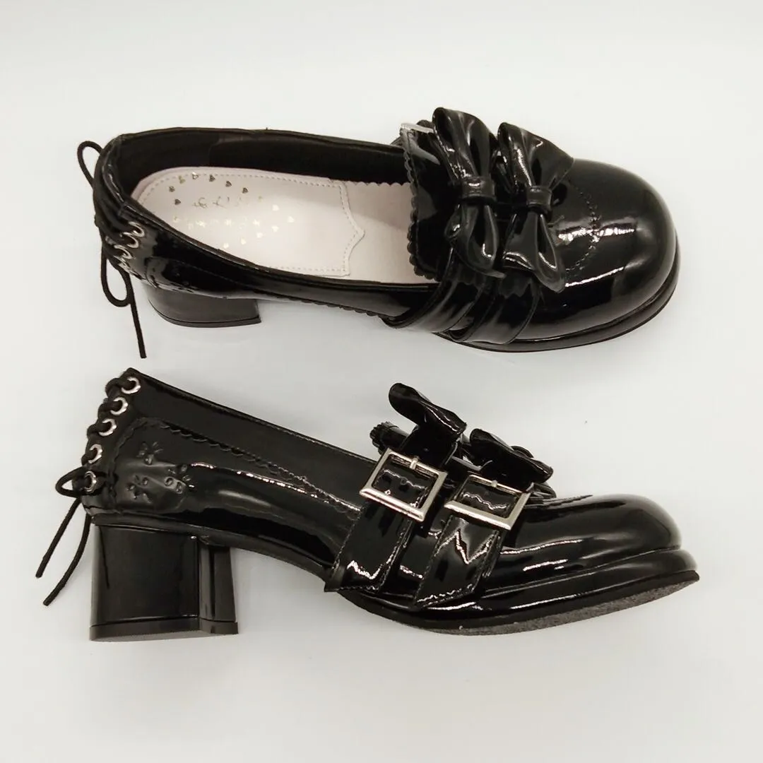 (BFM)Antaina~Sweet Lolita Mary Jane Shoes Shiny Bow Shoes