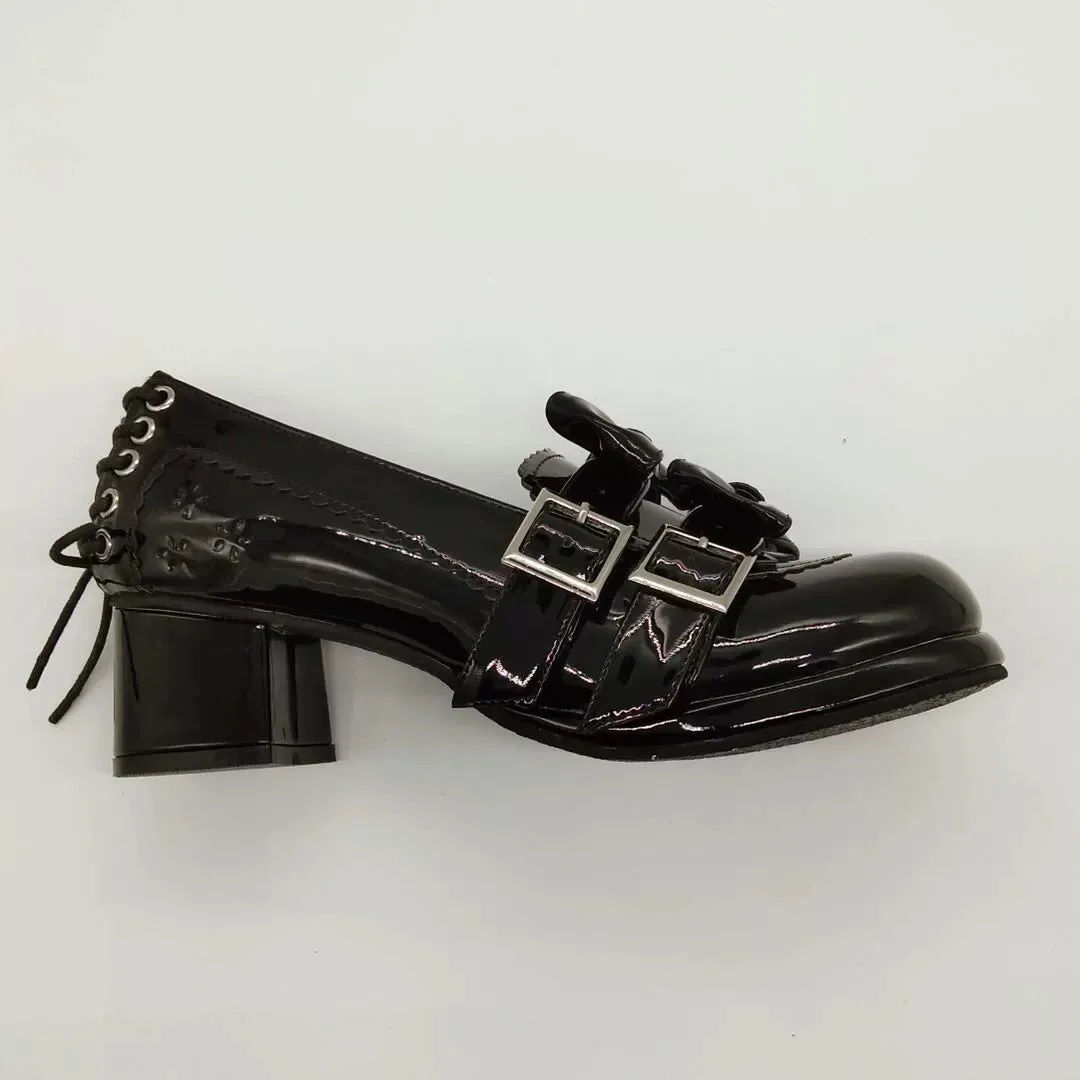 (BFM)Antaina~Sweet Lolita Mary Jane Shoes Shiny Bow Shoes
