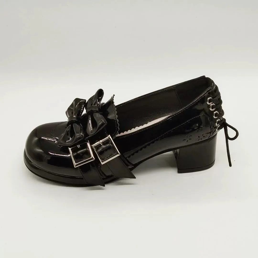 (BFM)Antaina~Sweet Lolita Mary Jane Shoes Shiny Bow Shoes