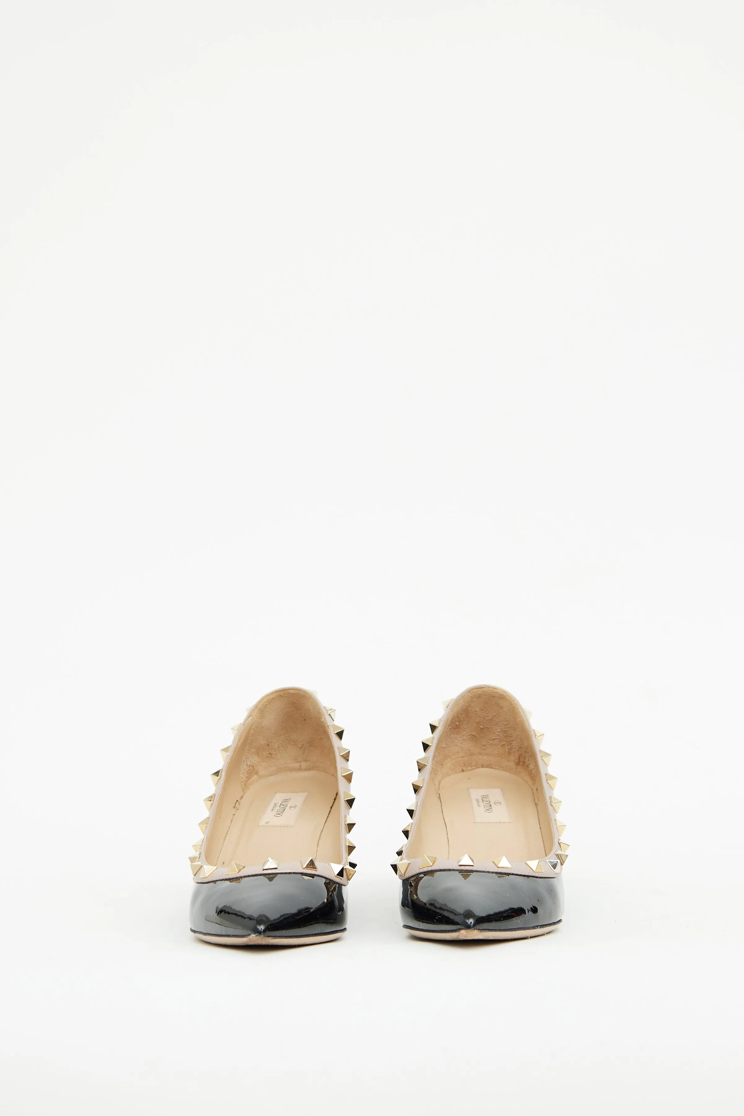 Black Patent Rockstud Wedge