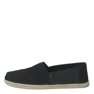 Black Suede Emb/rope Mn Alpr E Black