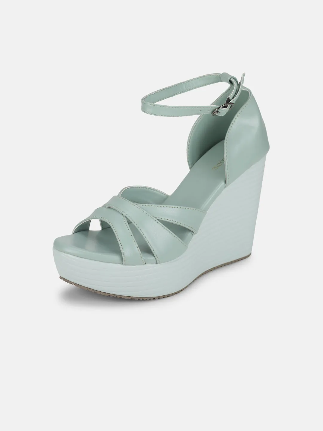 Buckle Straps Wedge Heels