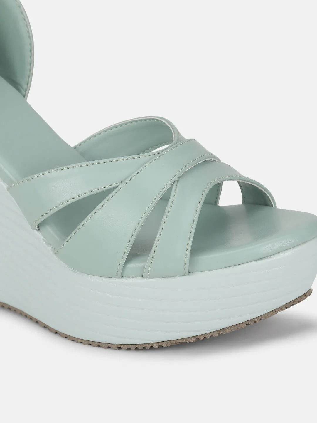 Buckle Straps Wedge Heels