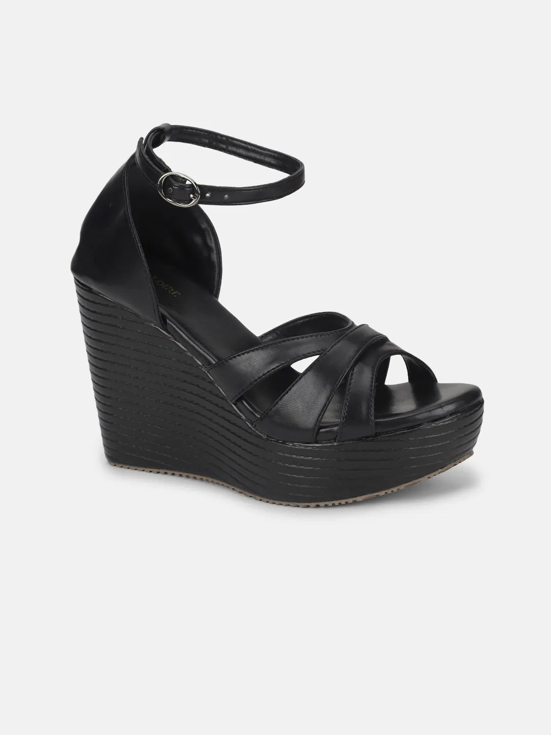 Buckle Straps Wedge Heels