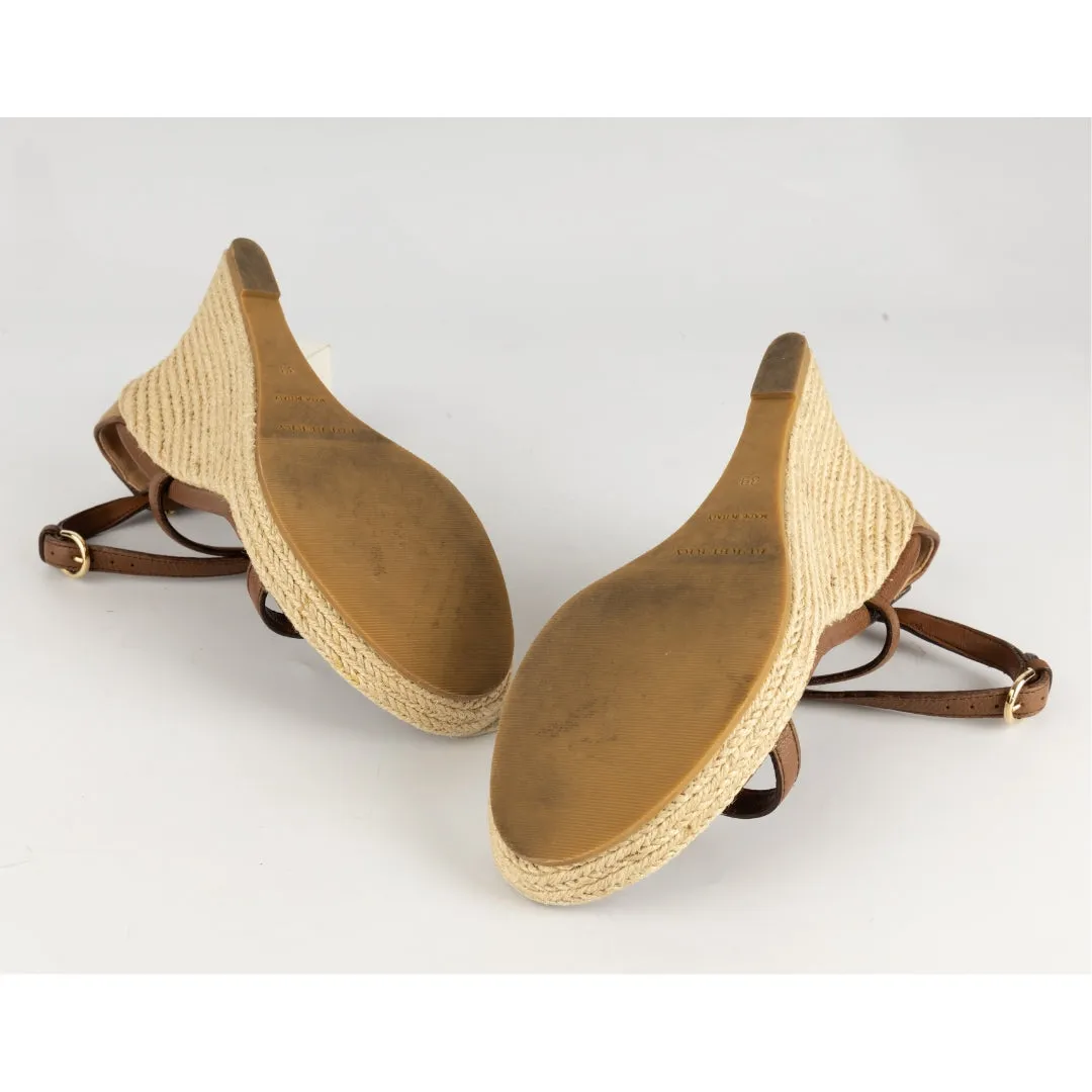 Burberry Brown Leather Wedges