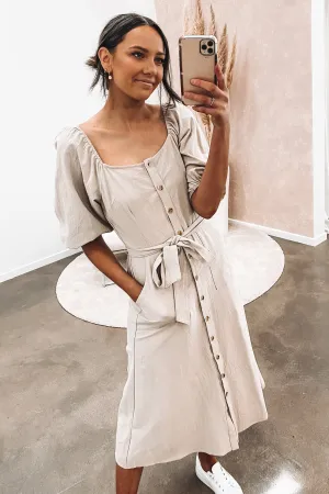 Callum Midi Dress Khaki
