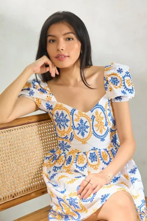 Carleen|Contrast Broderie Anglais Dress