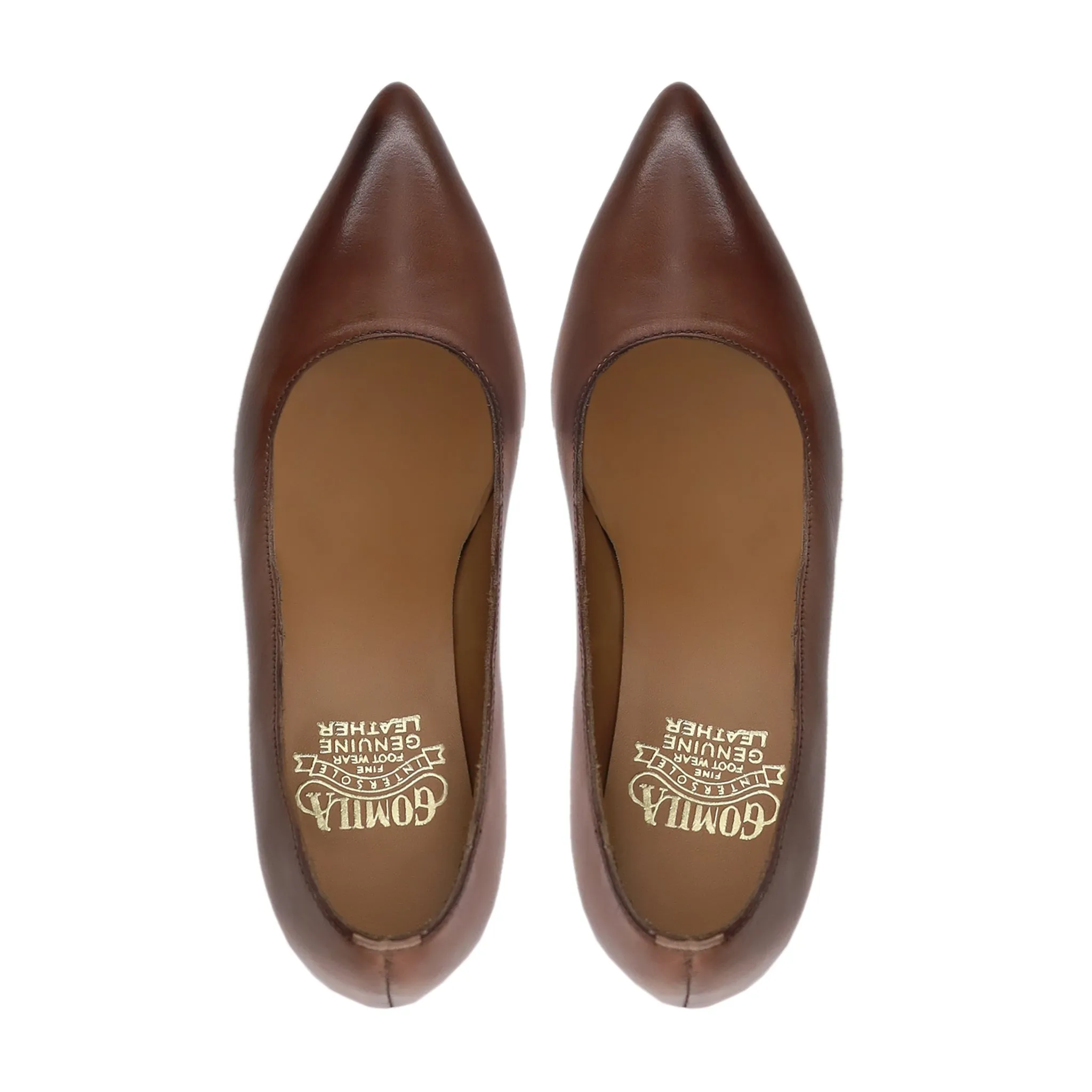 Carson - Ladies Brown Calf Leather Heels