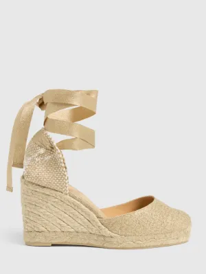 Castaner CARINA/8 Wedge Espadrilles In Light Gold 021767 3004