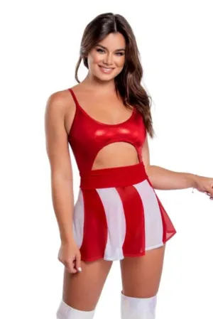 CH336 - Candy Cane Mesh Skater Skirt