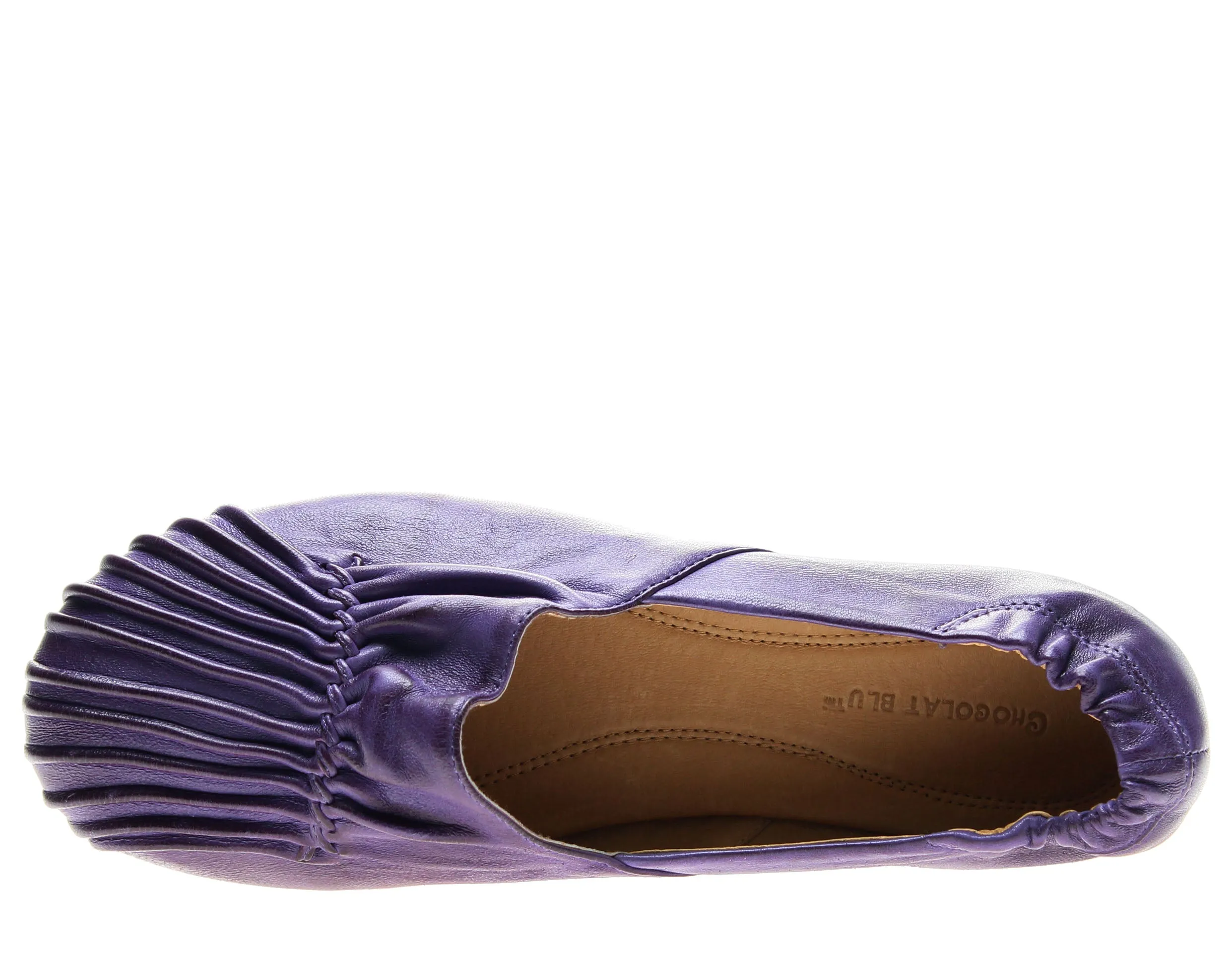 Chocolat Blu Vic Pleated Moccasin Wedge Women's Shoes
