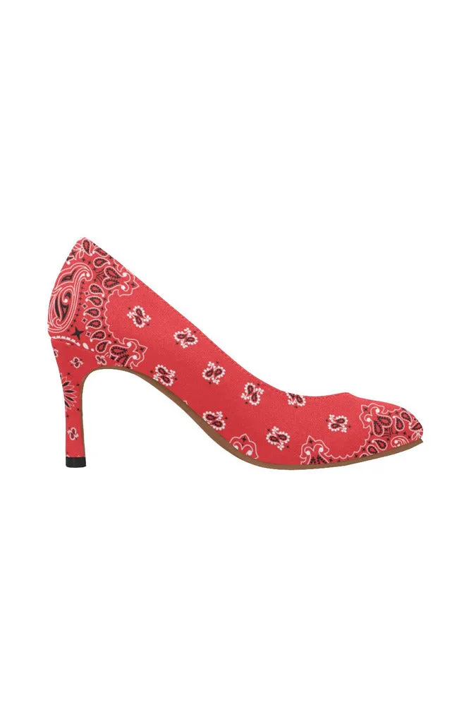 Classic Red Bandana Women's High Heels
