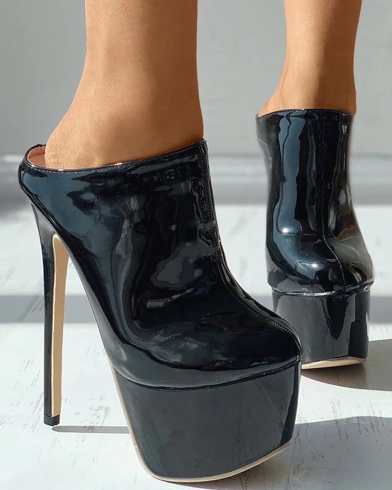 Close Toe Platform Wedge Heels