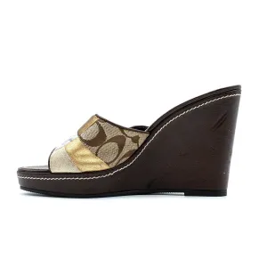 Coach Wedge Shoes Leather Multicolour Colour For Women