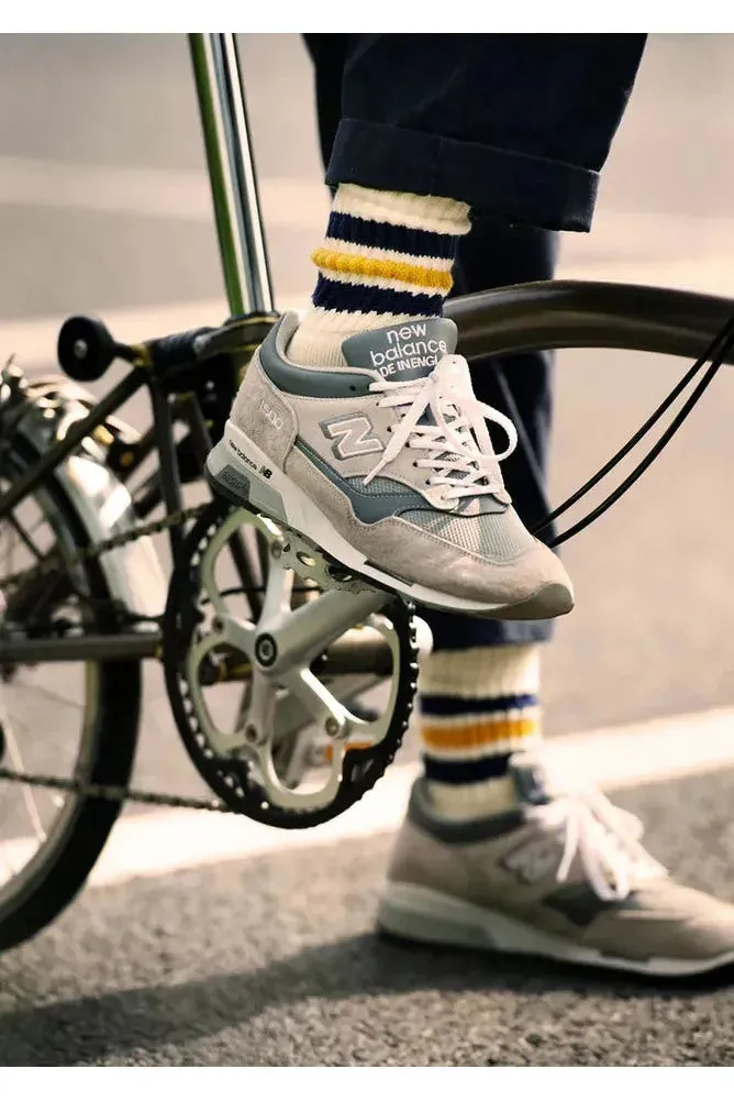 Coarse Ribbed Old-School Crew Socks - Navy