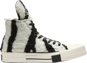 Converse x Rick Owens DRKSHDW TURBODRK Chuck 70 High Zebra sneakers, white