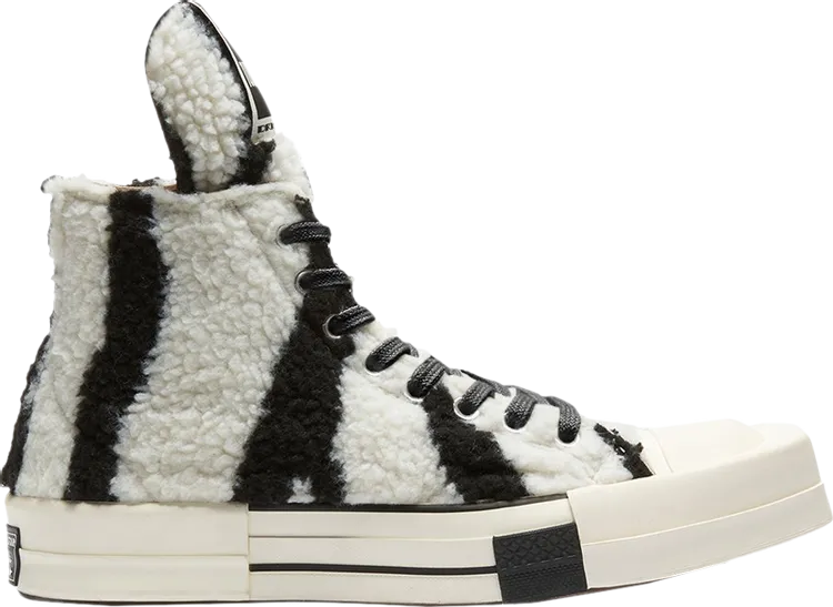 Converse x Rick Owens DRKSHDW TURBODRK Chuck 70 High Zebra sneakers, white