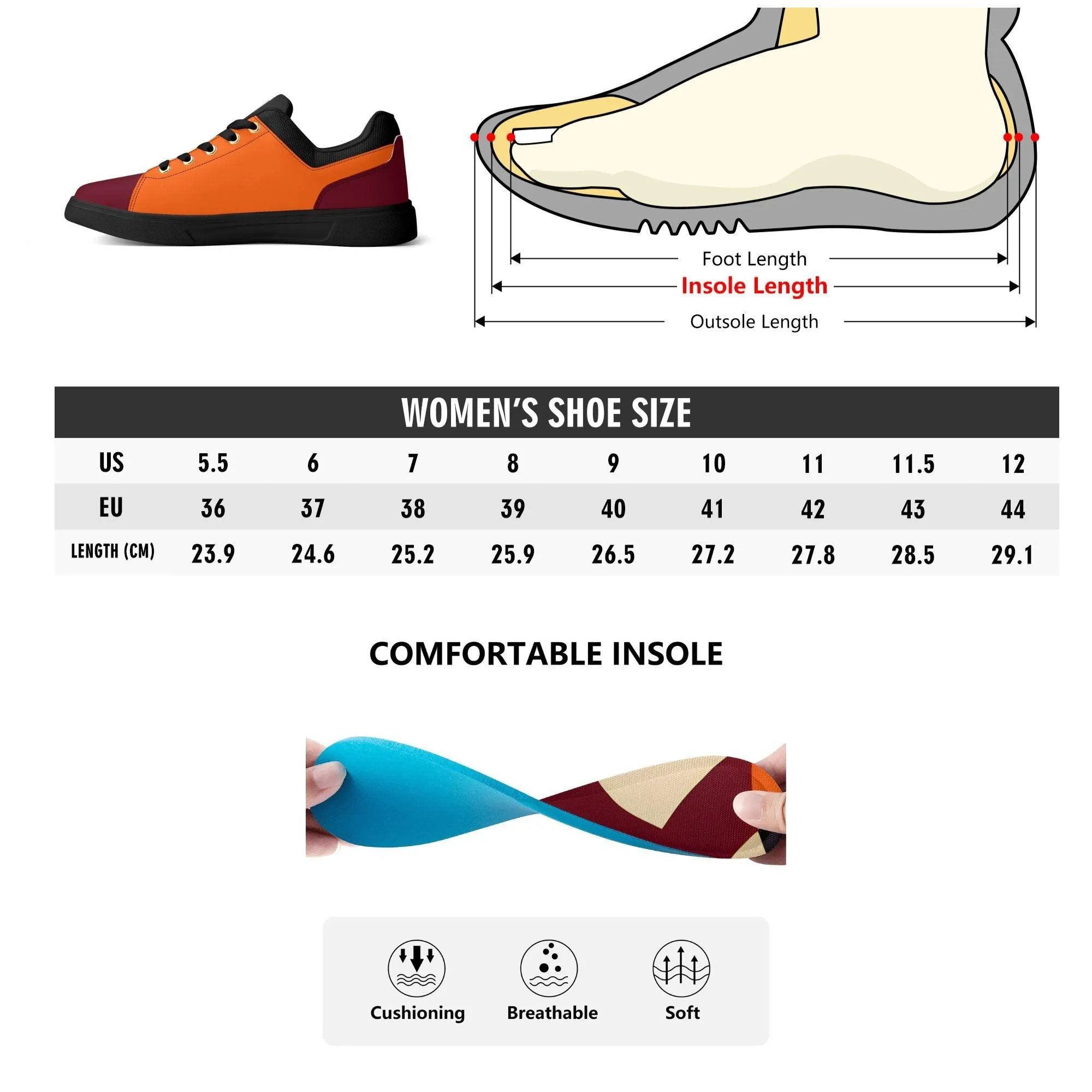 Copenhagen Color Block Lightweight Low Top Sneakers - Airline Series