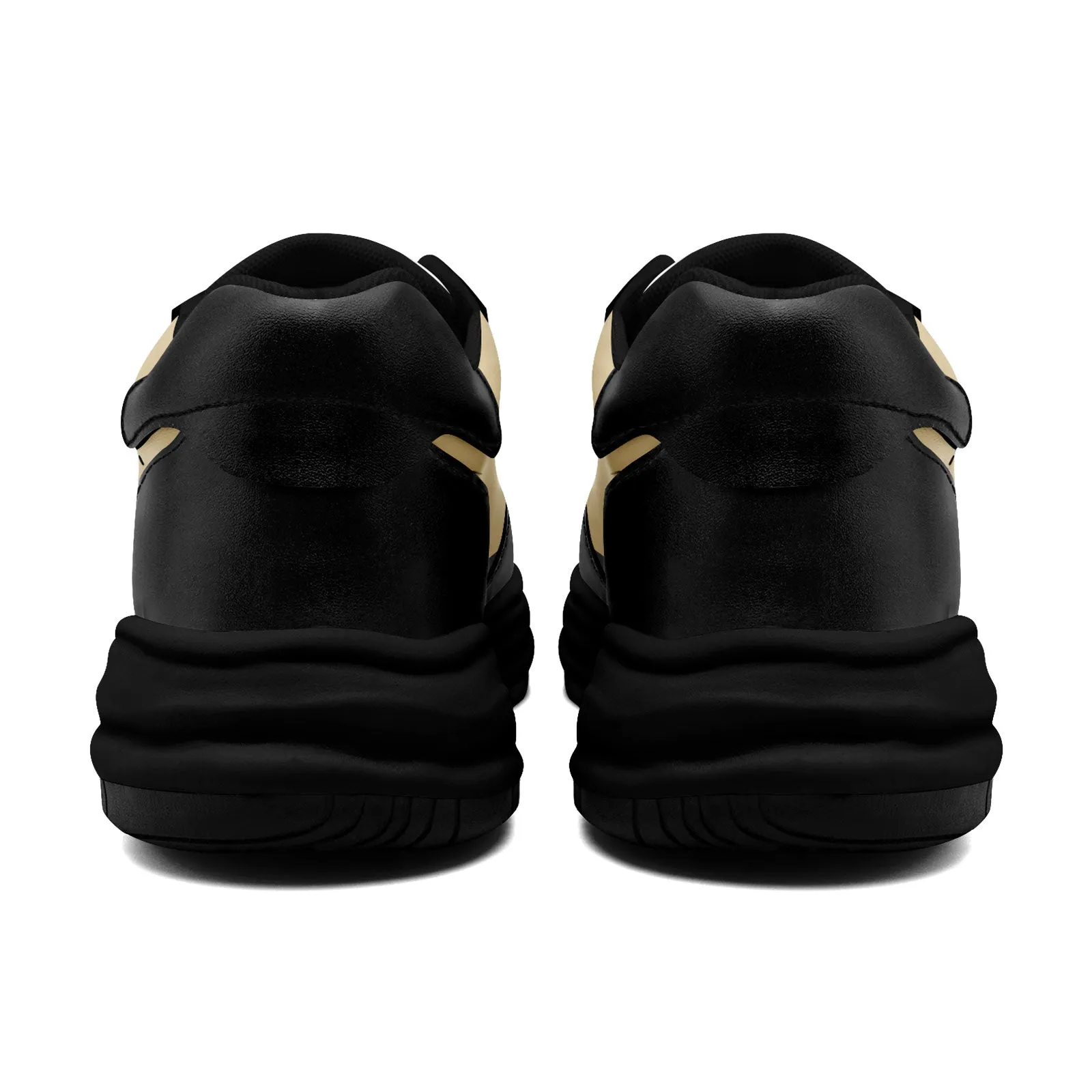 Corporate Gifts,Custom Black Gold New Orleans Shoes Personalized Sneaker FN032-D020389-19