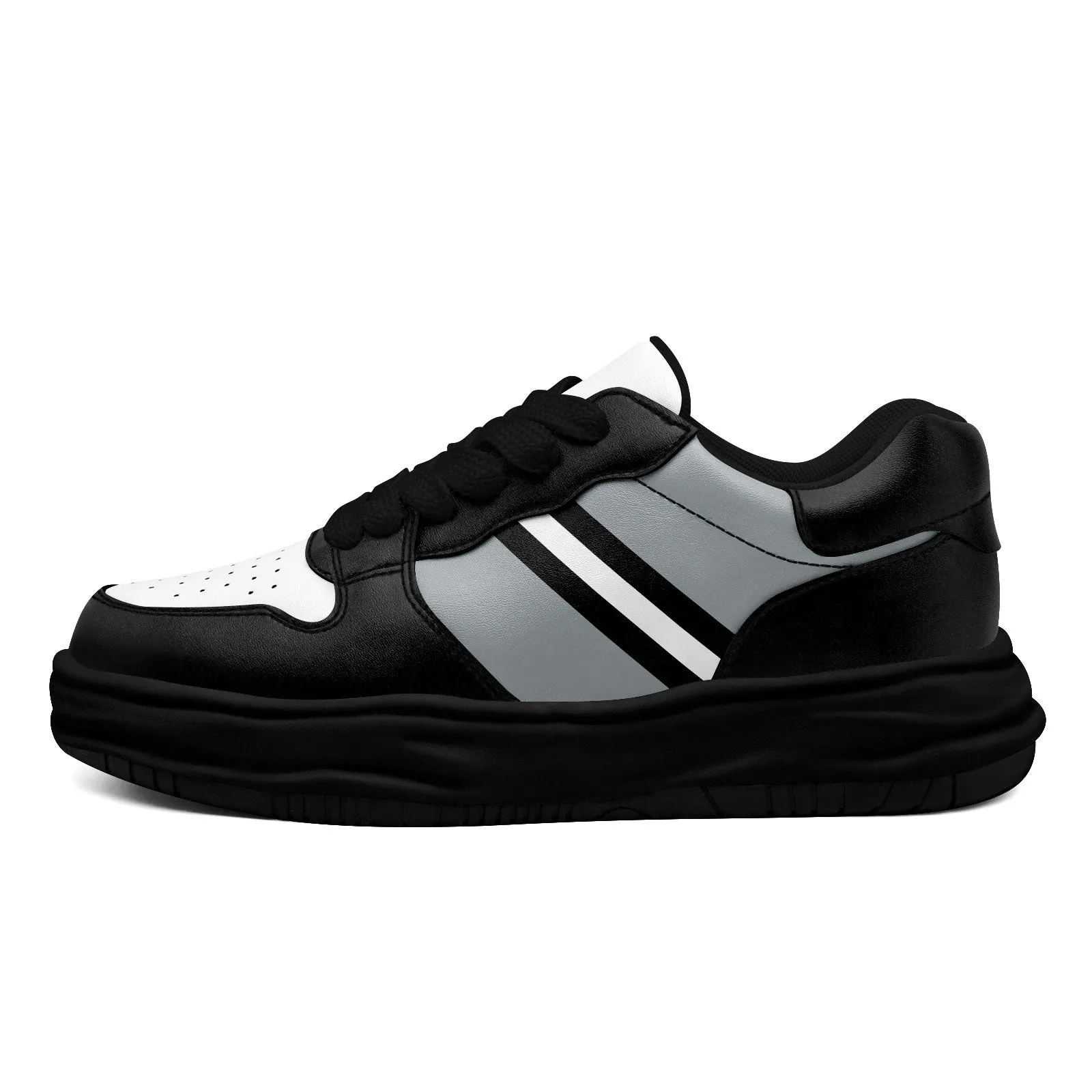 Corporate Gifts,Custom Black Gray Las Vegas Shoes Personalized Sneaker FN032-D020389-20