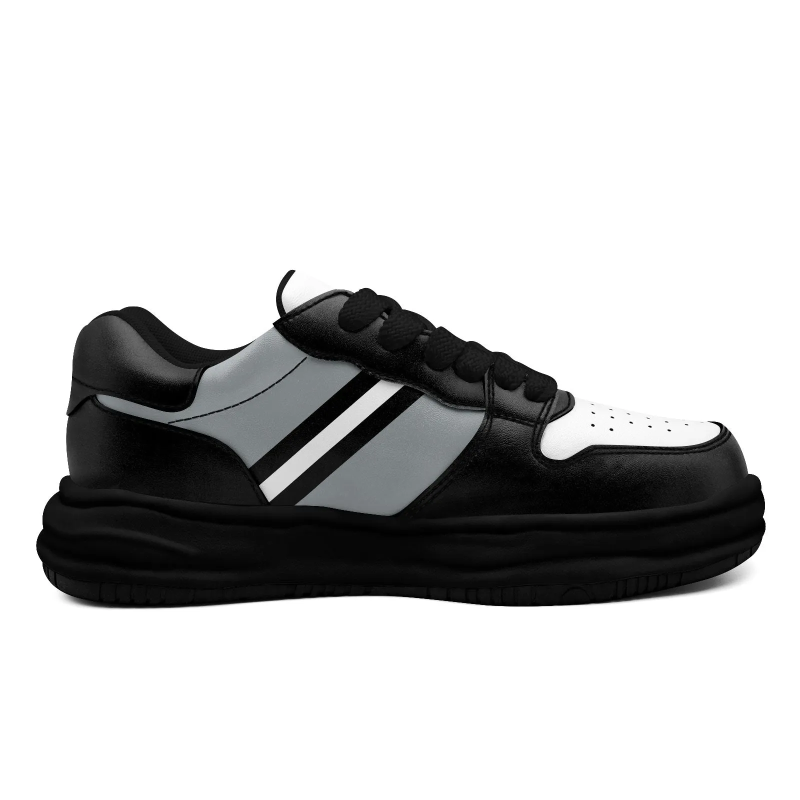 Corporate Gifts,Custom Black Gray Las Vegas Shoes Personalized Sneaker FN032-D020389-20