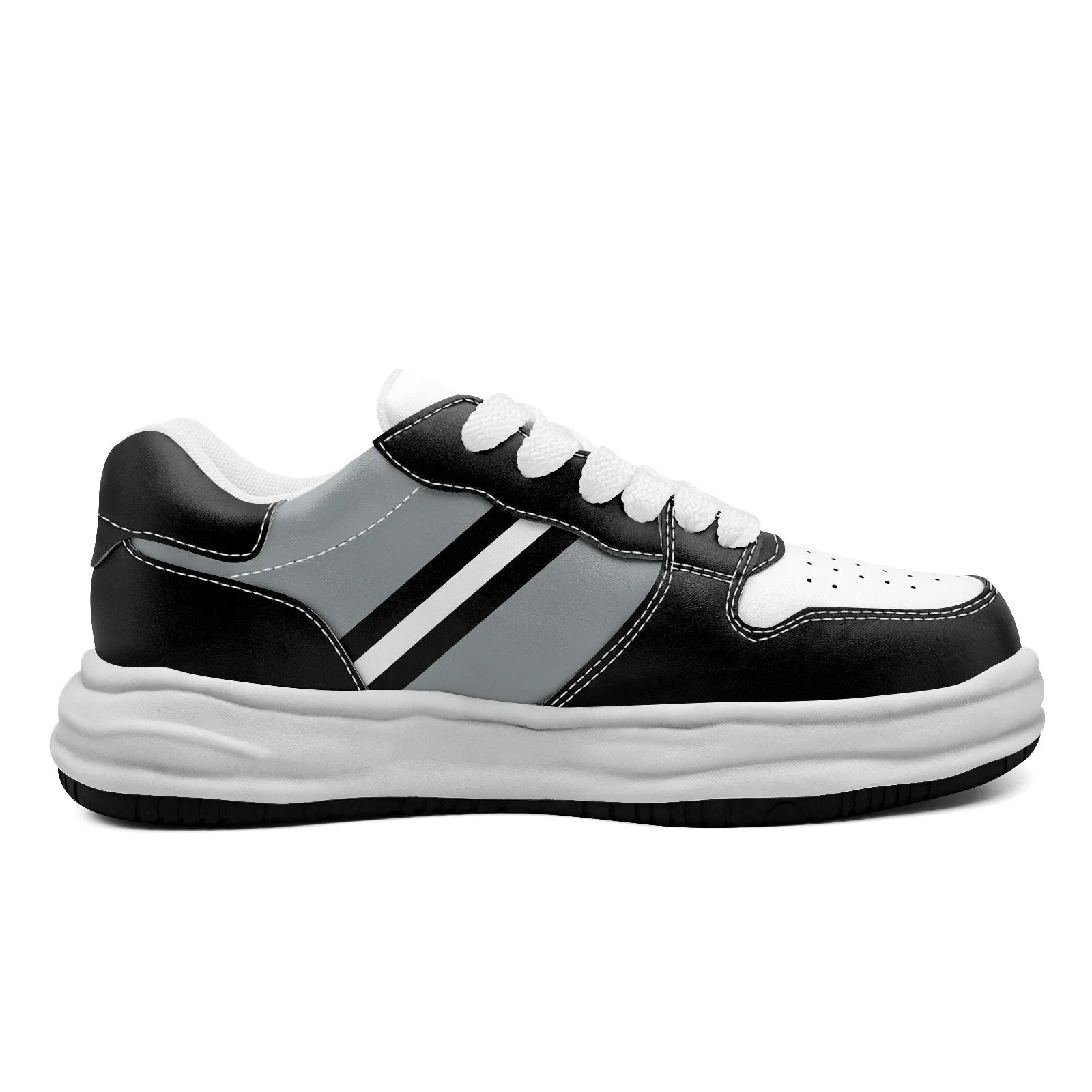 Corporate Gifts,Custom Black Gray Las Vegas Shoes Personalized Sneaker FN032-D020389-20