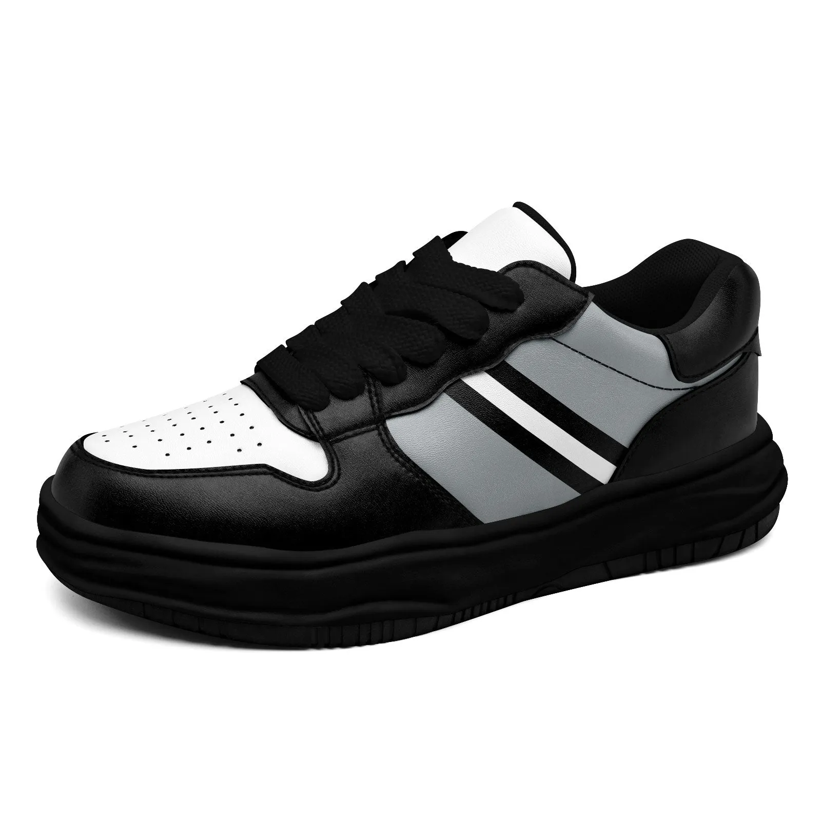 Corporate Gifts,Custom Black Gray Las Vegas Shoes Personalized Sneaker FN032-D020389-20