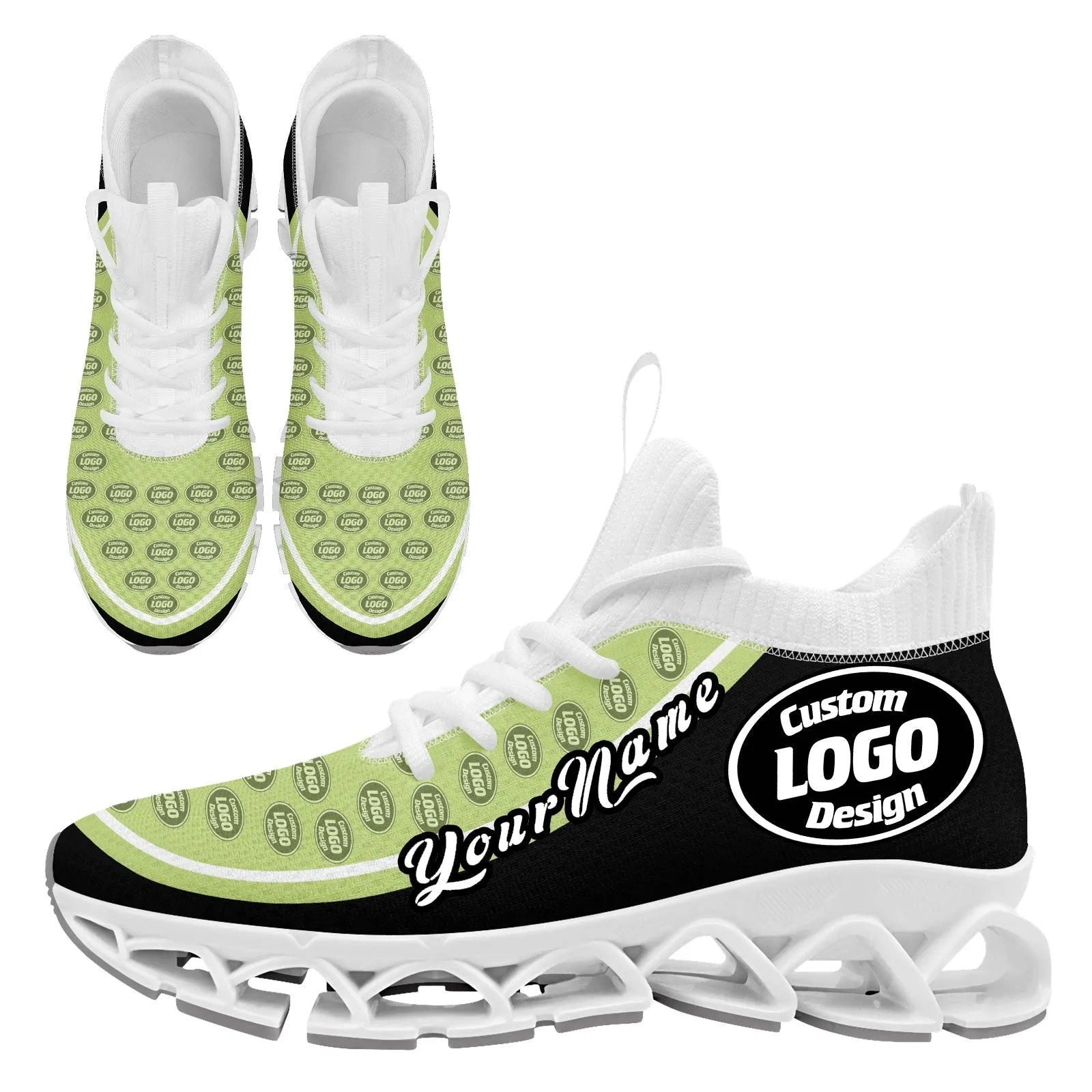 Corporate Gifts,Custom Black Green Maxsoul Shoes Personalized Sneaker FN030XD-D020388-19