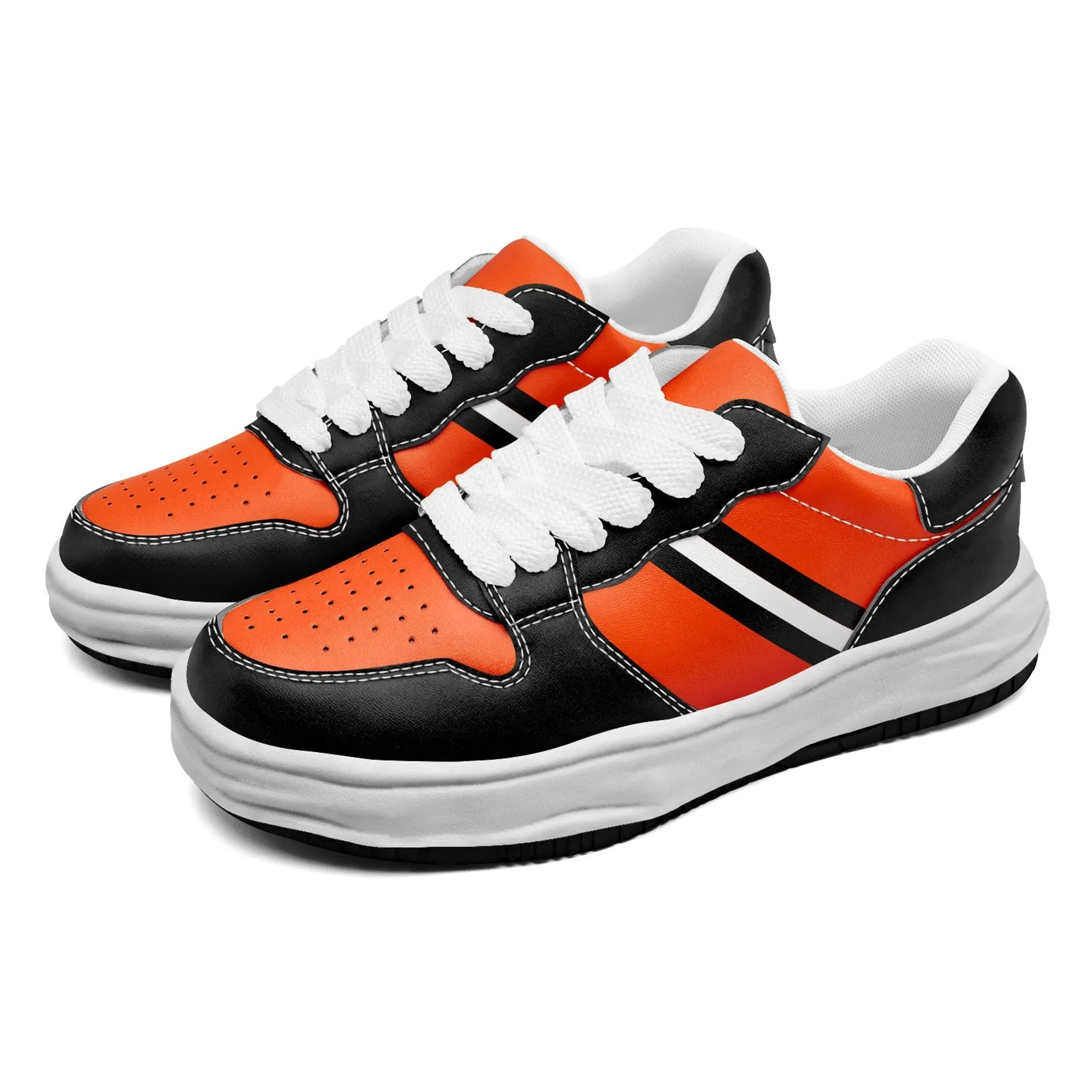 Corporate Gifts,Custom Black Orange Cincinnati Shoes Personalized Sneaker FN032-D020389-6