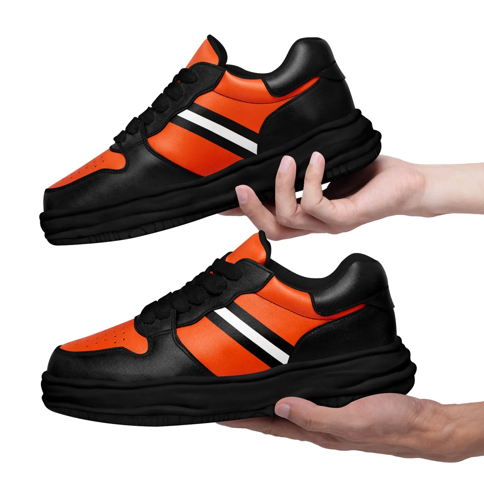 Corporate Gifts,Custom Black Orange Cincinnati Shoes Personalized Sneaker FN032-D020389-6