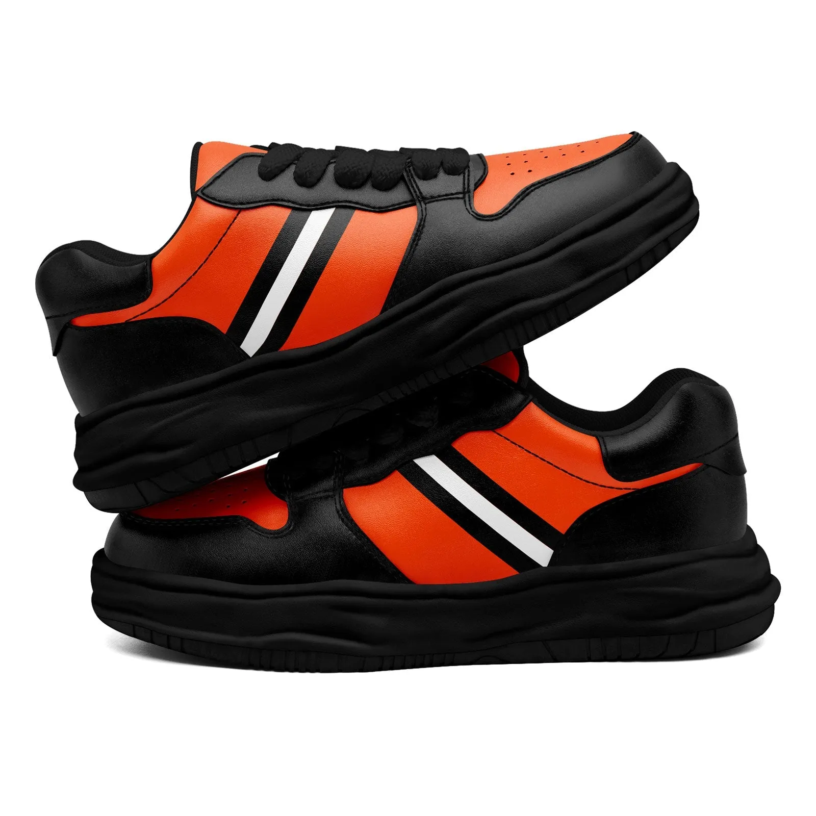 Corporate Gifts,Custom Black Orange Cincinnati Shoes Personalized Sneaker FN032-D020389-6